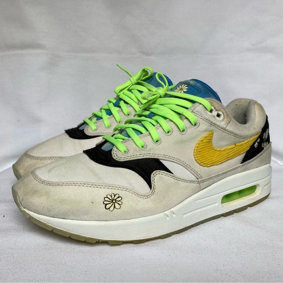 Nike Air Max 1 'Spring Daisy' White Gray/Green Sneaker CW6031-100 - Picture 2 of 10